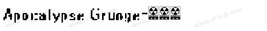 Apocalypse Grunge字体转换